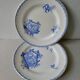 Set of 2 plates in earthenware, 1900