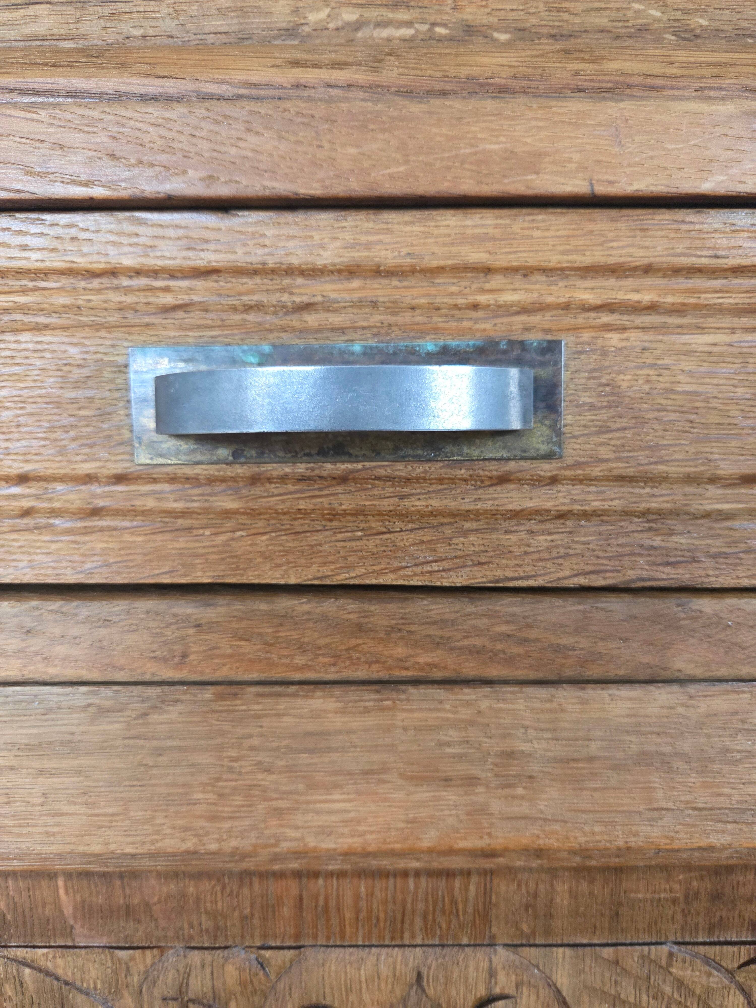 Antique Art Deco buffet in solid oak