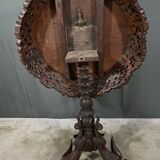 Anglo-Indian Pedestal Table in Exotic Wood – Late 19th Century
