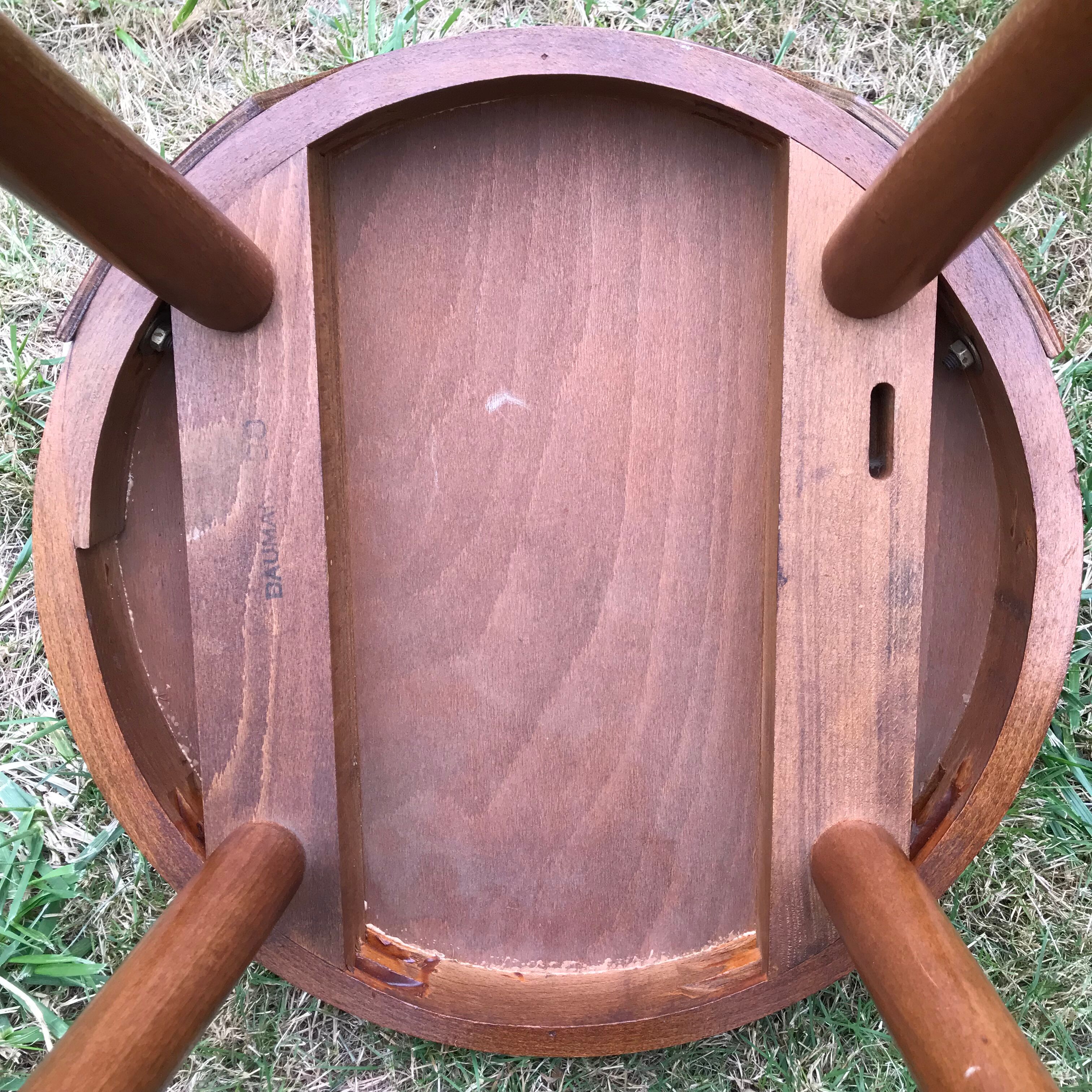 Set of 6 chairs Baumann signed model rare clover