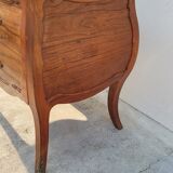 Louis xv style curved chest of drawers in mahogany
