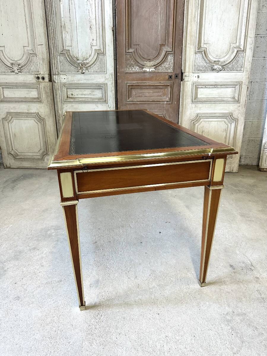Directoire style flat desk in cherry wood, 20th century.