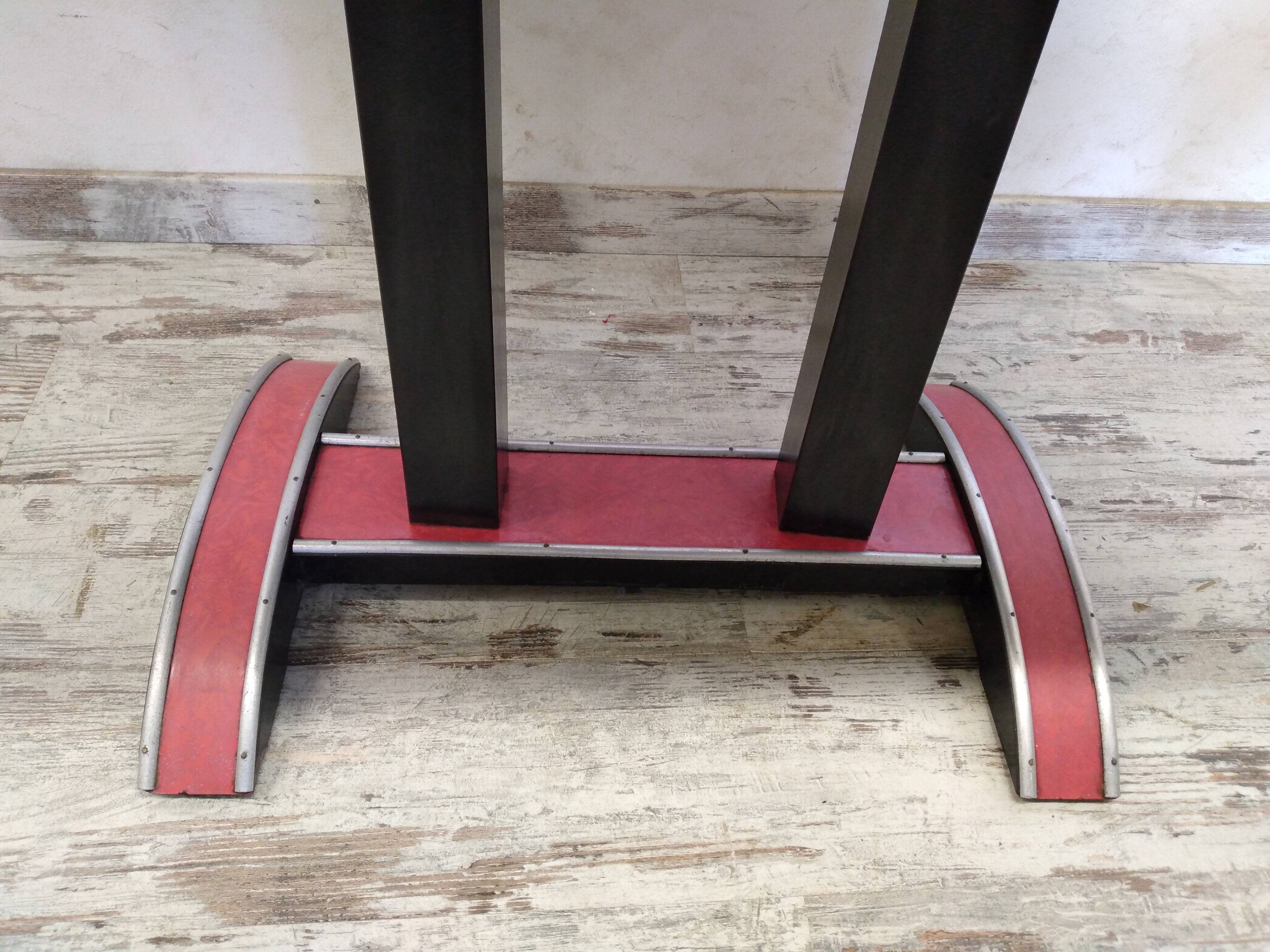 Red bistro table 50s