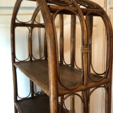 Rattan bamboo shelf