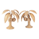 Paire de lampes «palmier» en rotin