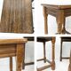 Lot de 3 tables d'appoint Mid Century Vintage en bois massif Landhaus Rustikal Banc de fleurs Tabour