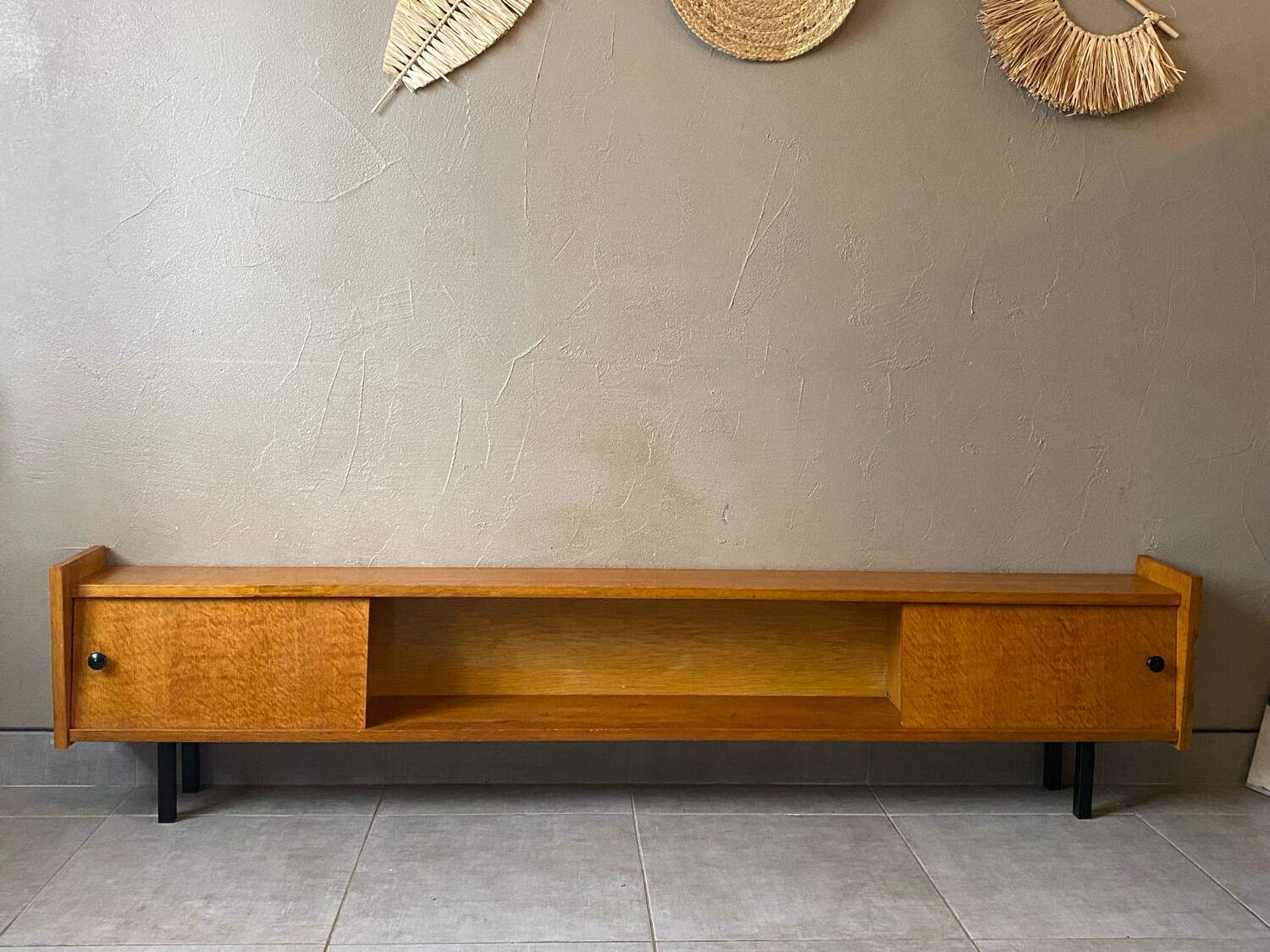 Vintage wooden sideboard from the 1960s (shallow)