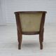 1950s, Danish easy chair, furniture velour, furniture mesh, oak wood.