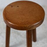 Tripod stool. Wood. France, circa 1950