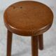 Tabouret tripode bois france, circa 1950