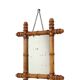 Antique Wooden Faux Bamboo Chinoiserie Mirror 40x34cm