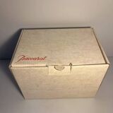 6 Baccarat crystal Renaissance champagne flutes + gold box