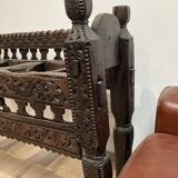 Jar holder carved wood indian nineteenth century