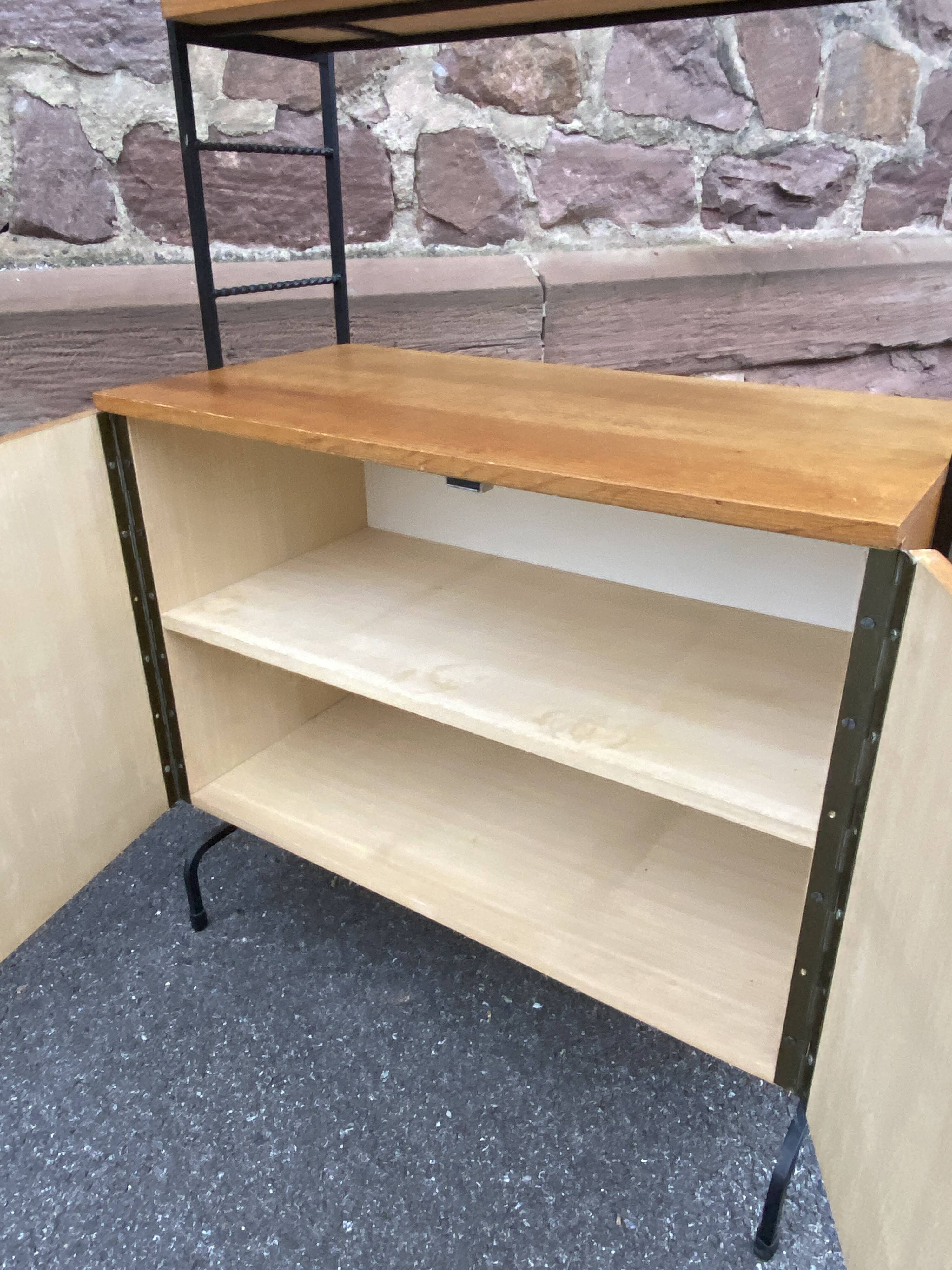 Meuble bibliothèque Scandinave Vintage années 1960s Meuble à échelle