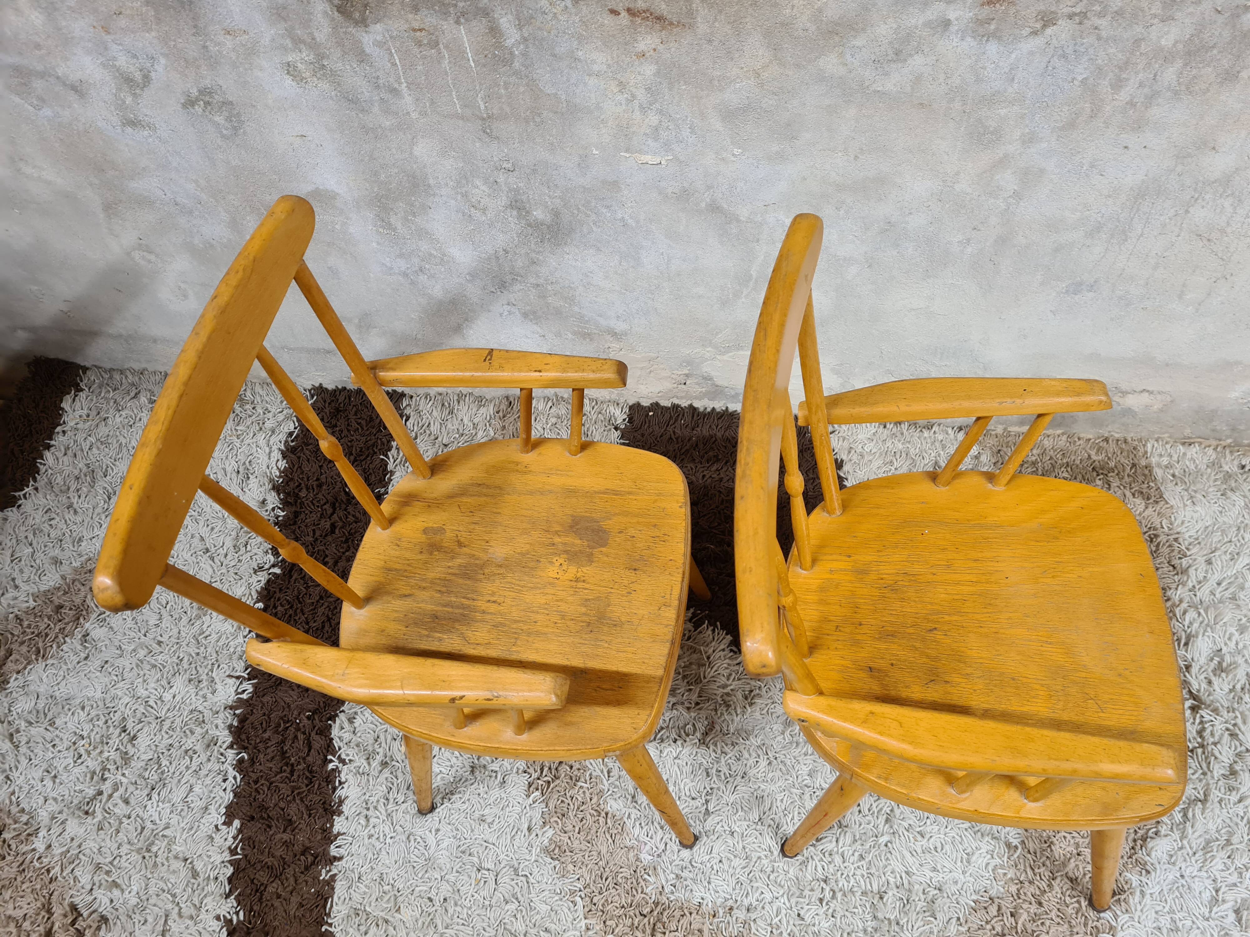 Pair of wooden armchair child Herlag
