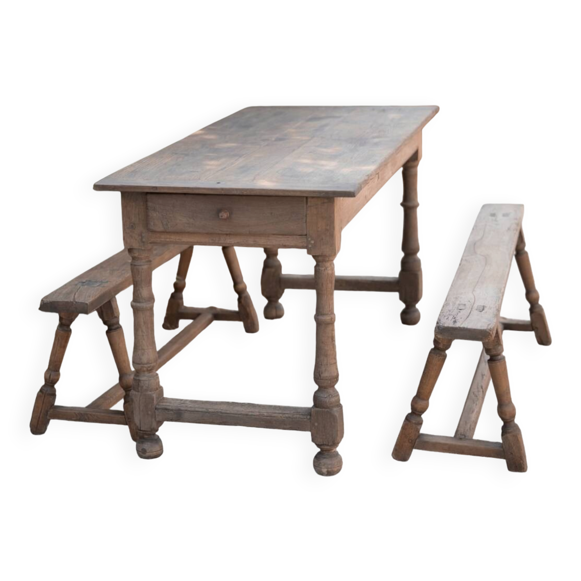 Table and benches set