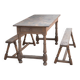 Table and benches set