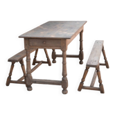 Ensemble table et bancs