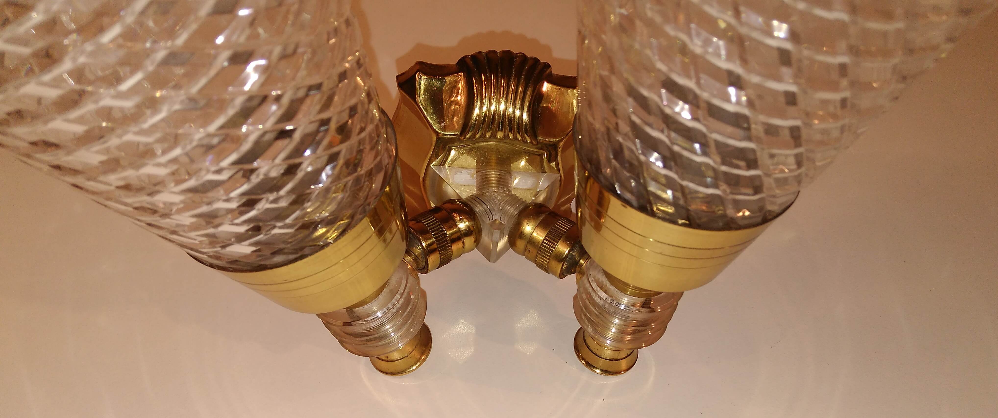 Double vintage fire wall light