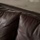 Stouby Møbelfabrik, two-seater sofa in mid-century style in brown leather, 1970s.