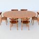 Borge Mogensen model 140 in oak dining table Karl Andersson Denmark 1955