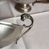 Shiny pewter tea set