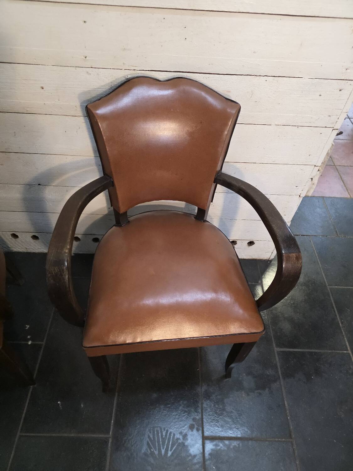 Pair of 1950s moustache-style bridge glasses