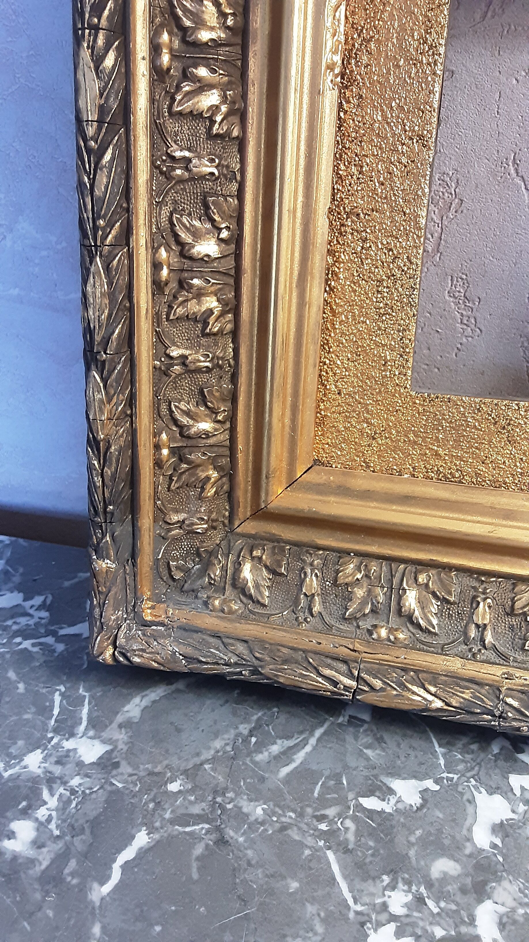 Wood frame and old plaster