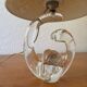 Small Schneider crystal lamp from the 50s