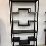 Pierre Vandel Paris shelf, black and gold, 1970s, France