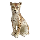 Vintage Italian ceramic leopard statue