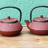 Pair of individual Japanese teapots
