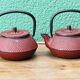 Pair of individual Japanese teapots