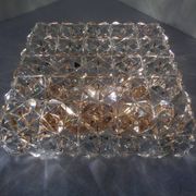 Large Gold-Plated & Crystal Glass Flush Mount from Kinkeldey, Germany, 1970s