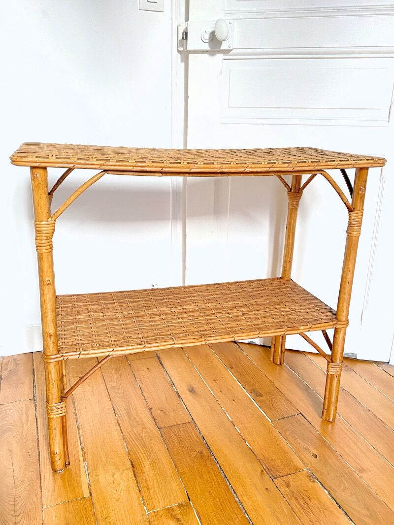 Rattan console