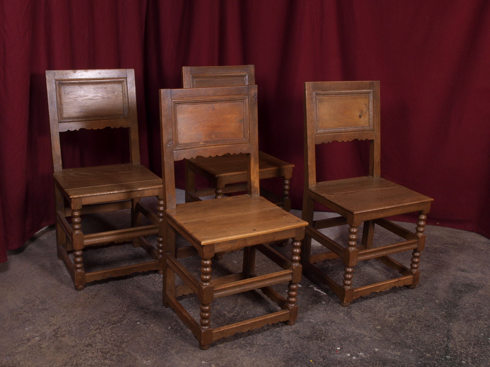 8 chairs danish dowel wood chairs, 1800s