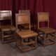 8 chairs danish dowel wood chairs, 1800s