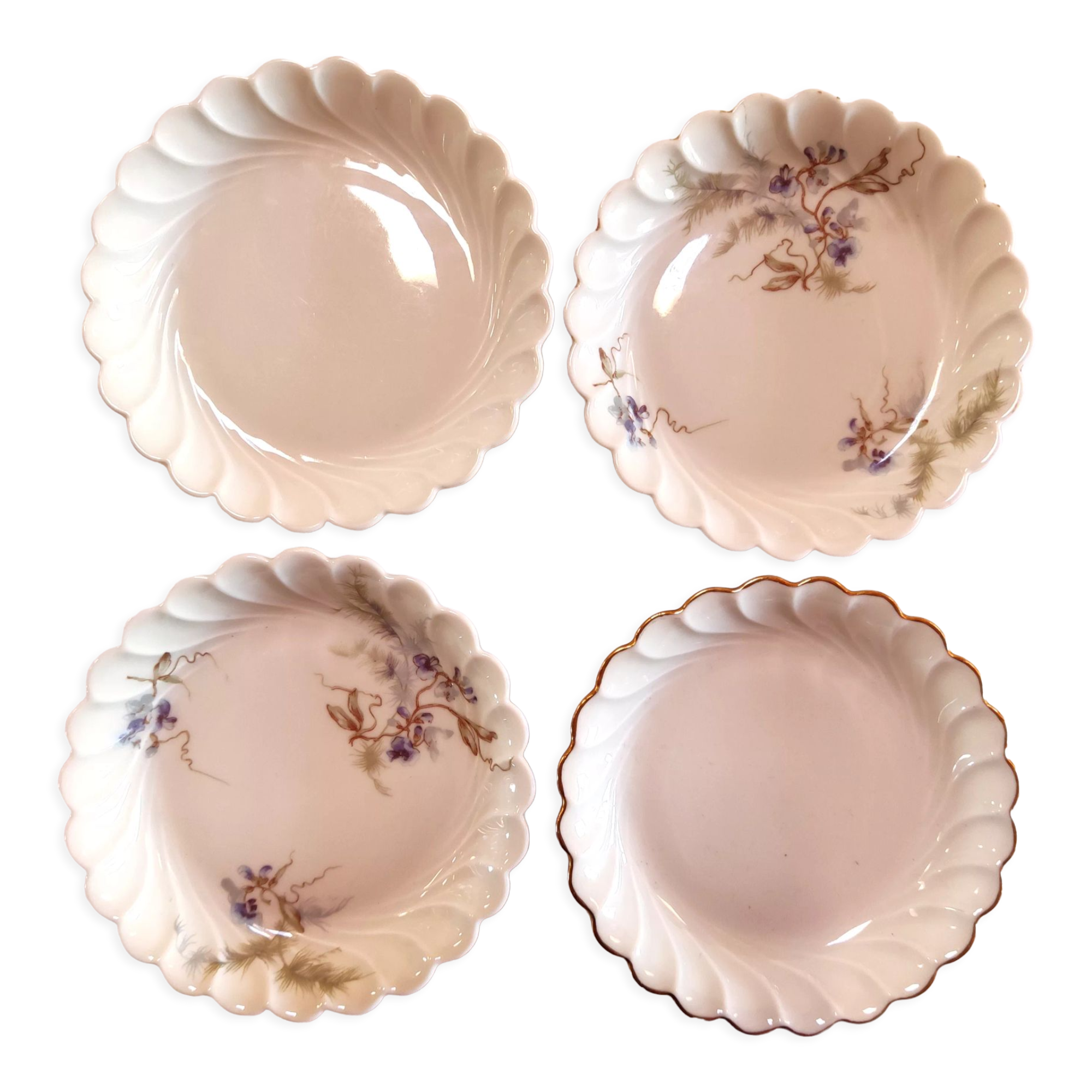 4 Haviland porcelain cups