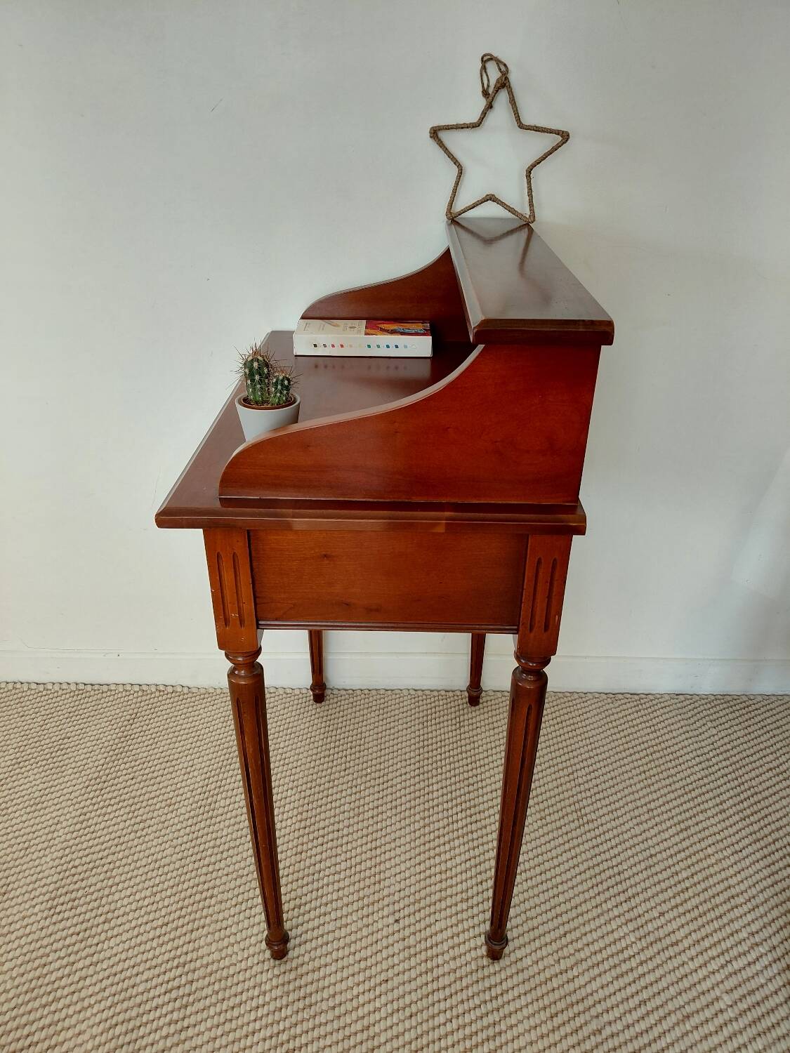 Small vintage desk/console in wood - Louis XVI style - 1 drawer