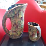 Pitcher and 6 mugs of the years 50s