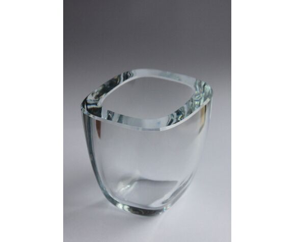 Crystal vase from Sweden by Gerda Strömberg 30s | Selency