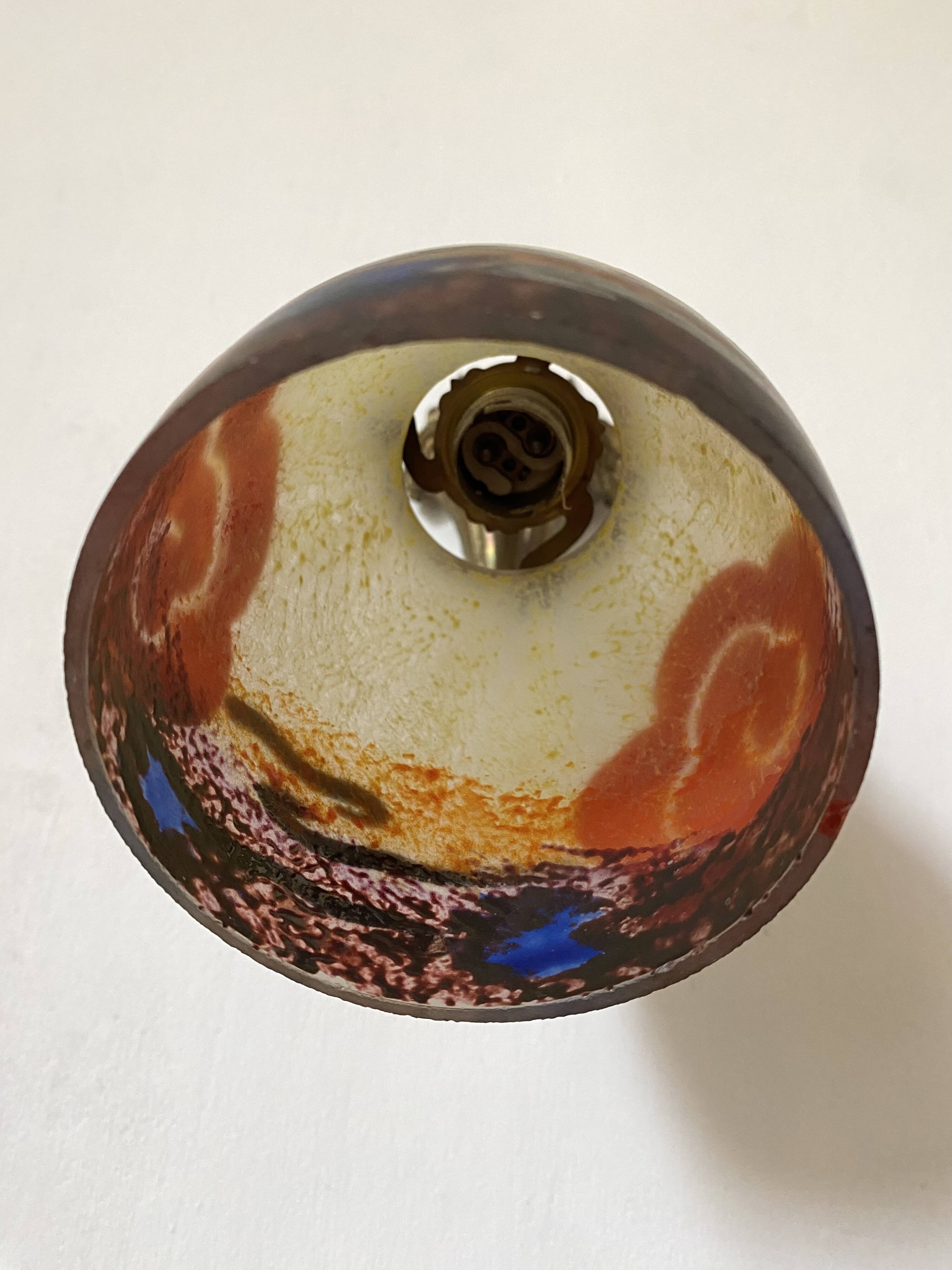 Antique bronze and glass paste wall light