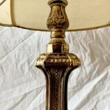 Lampe à poser vintage en cuivre doré