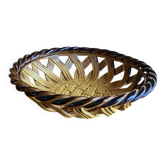 Woven earthenware fruit bowl in the spirit of Vallauris.