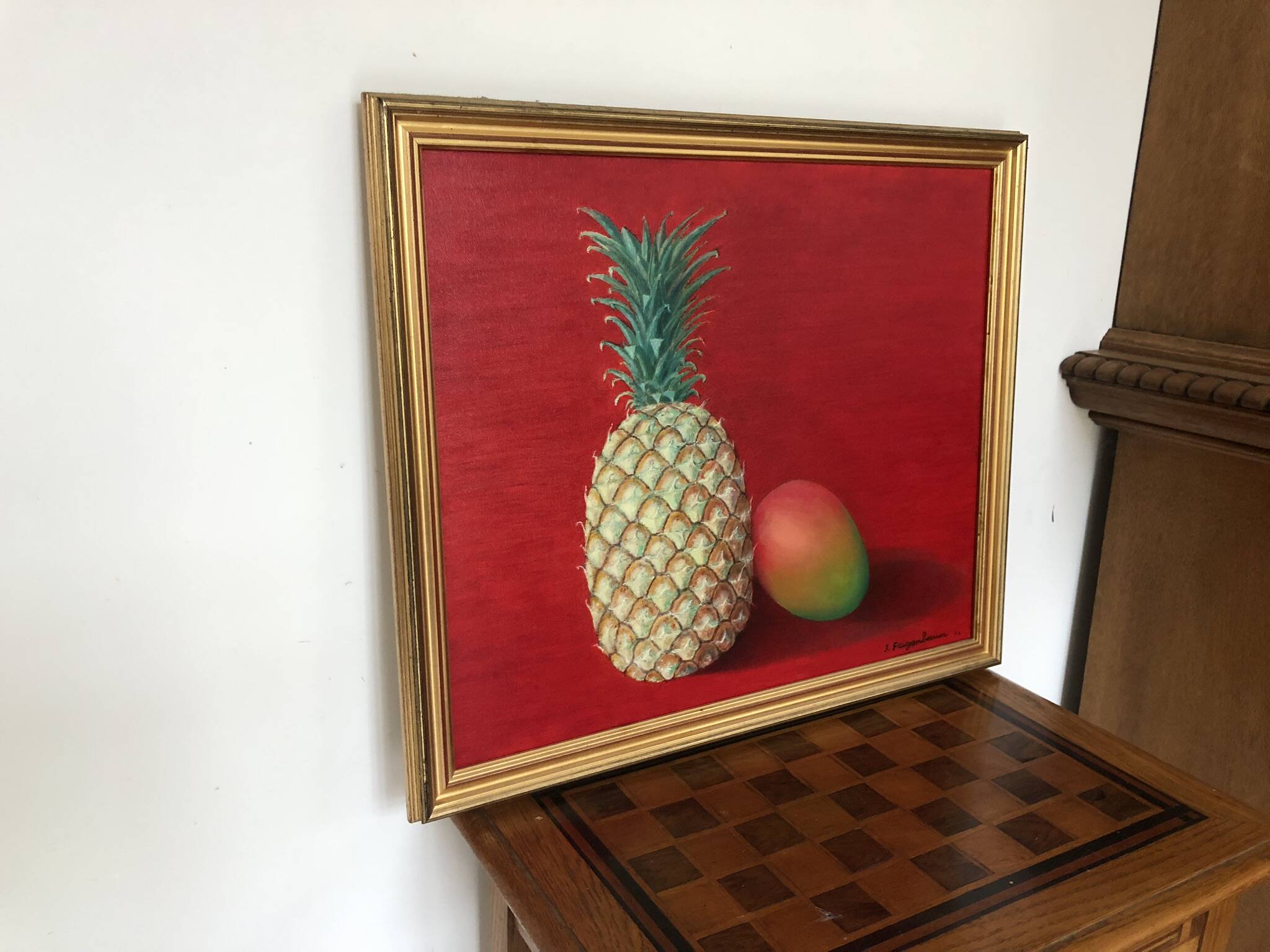 Pineapple still life painting