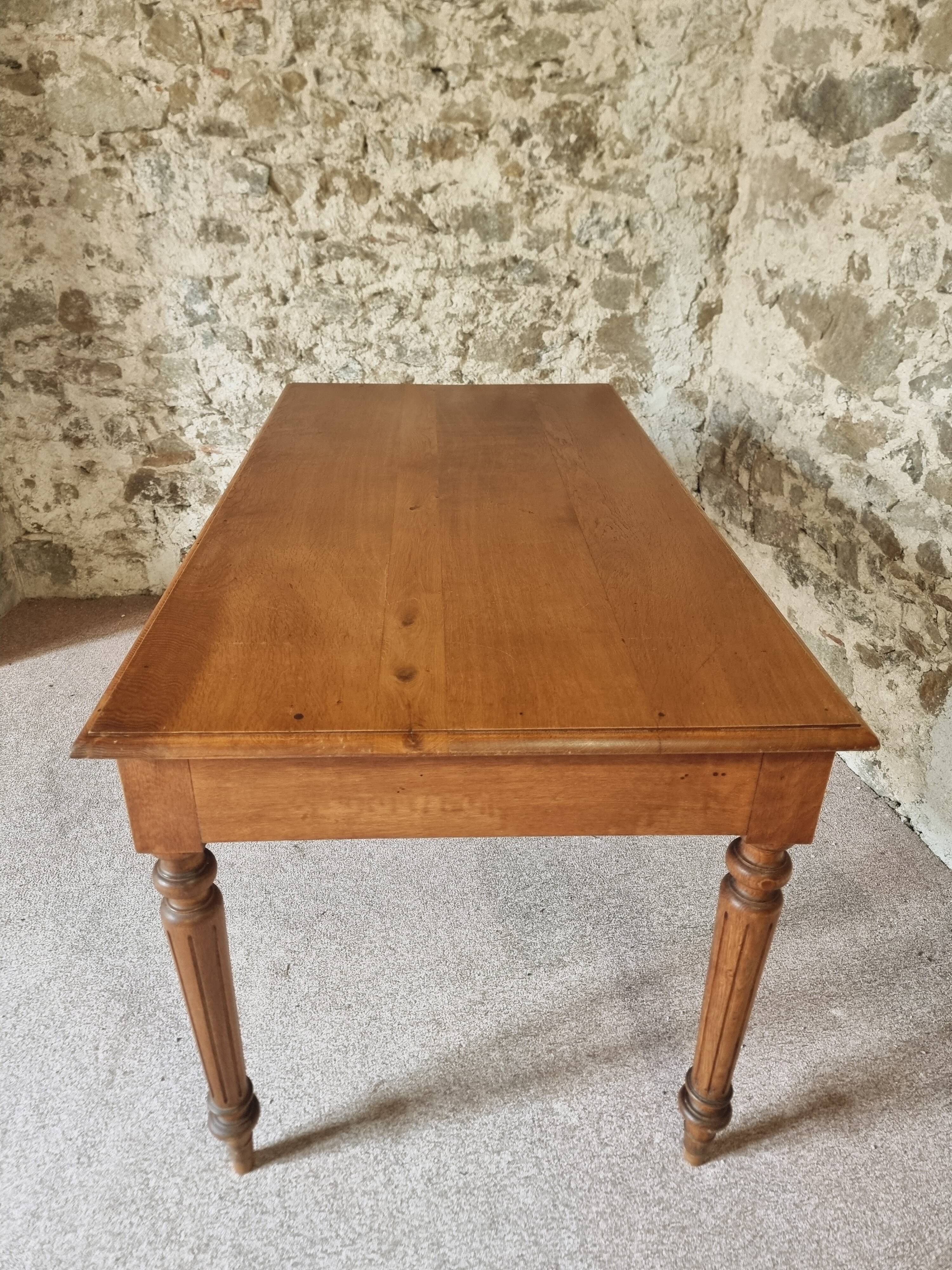 Antique Oak Table – 1930s Desk or Dining Table