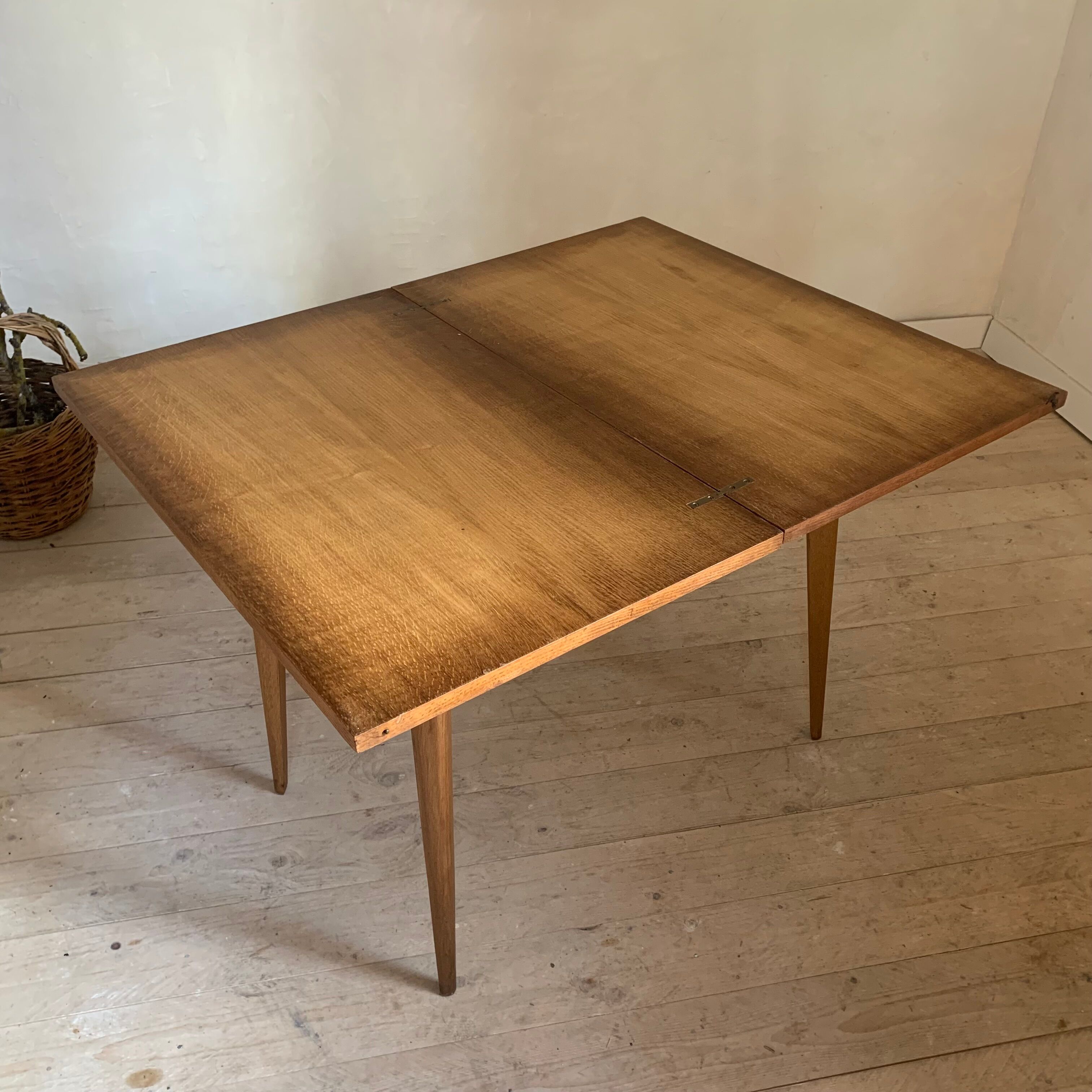 Vintage oak wallet table