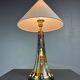 Dutch ceramic art nouveau Plazuid Gouda Pottery table lamp, 1920s