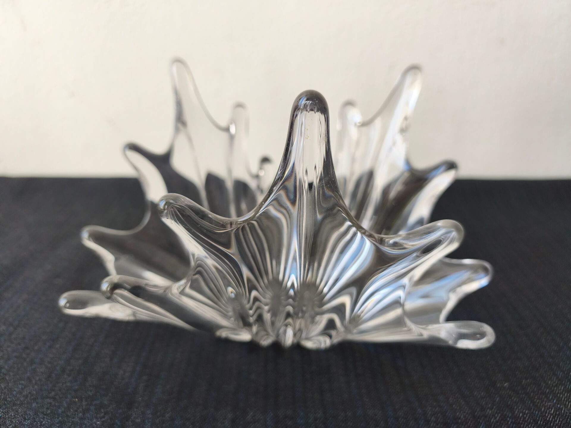 Vase or centrepiece, stretched crystal, 1960s.