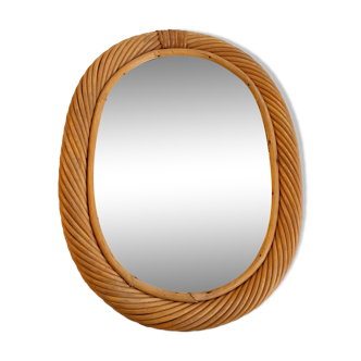 Rattan mirror